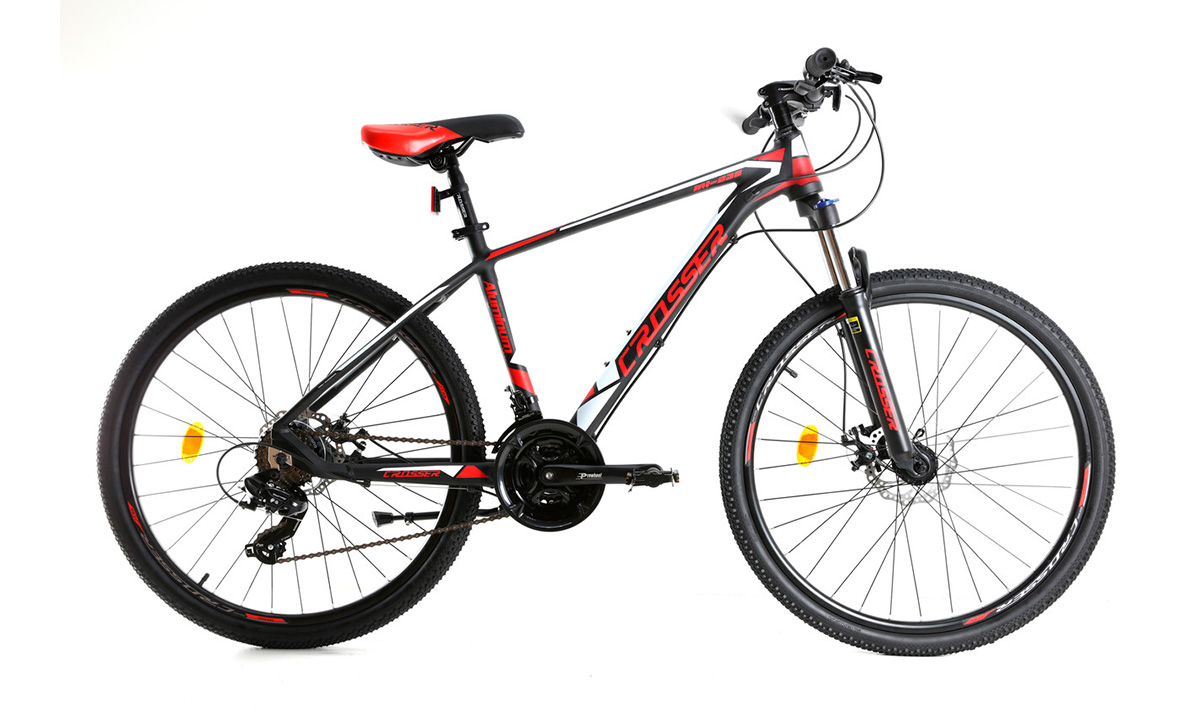Велосипед Crosser Flow MT-036 26" 2021, размер М, черно-красный